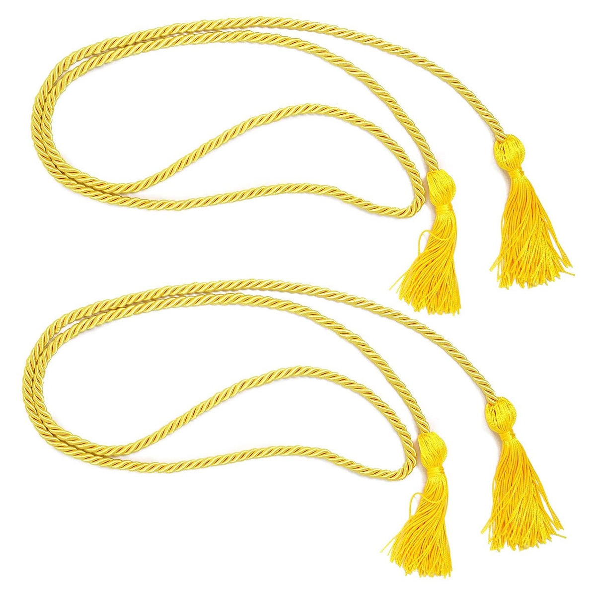 Polyester Yarn Graduation Honor Cords Gold Honor Braided Cords Graduation Decoration with Tassel for